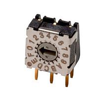 Same Sky (formerly CUI Devices) RDS-16S-74R-508-D DIP Switches Rotary DIP Switch, 7.4mm, 16 pos, Rt ang, 5.08mm pitch,TH