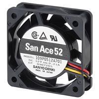 Sanyo Denki 109P0512M702 Axial DC Axial Fan, 52x52x15mm, 12VDC