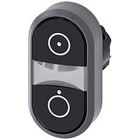 SIEMENS A6X30137817 Flat Button TWIN PUSHBUTTON. BLACK. BLACK