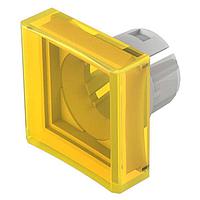 EAO 51-954.4 Switch Hardware Lens, 15.3 mm x 15.3 mm, illuminative, Yellow, concave, Plastic