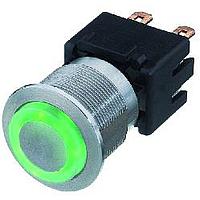Schurter 3-101-014 Standard Switches 16A, 250VAC 22mm 1 POLE GREEN