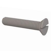 Essentra Components 0237516A200 Slotted Countersunk 82 Slotted CSK Screw, 3/8-16 Thread, 2 Lg