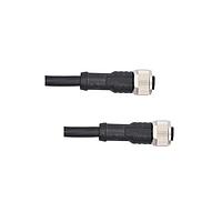 Amphenol LTW M12A04FL-12AFL-SD003 Sensor Cables / Actuator Cables M12 Circular Metric Connector, A Code, Metal, 4A, 04 pins, Female Connector, Female Contact, Straight-to-Straight, Screw Thread, Overmolded Double Ended, Length 3000mm, IP68 / IP69K