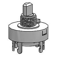 C&K H20207RR01Q Rotary Switches DPDT 45 DEG INDEX Solder lug w/notch