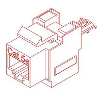 Switchcraft EHRJ45P5ESIDC Modular RJ45 CAT5e PANEL MT SHIELDED-R/A IDC