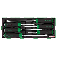 TOPTUL GTA0621 Go-Thru Slotted & Phillips Screwdriver Set (6 pcs)
