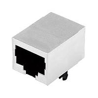 Same Sky (formerly CUI Devices) CRJ023-5-TH Modular Connectors / Ethernet Connectors RJ jack, 1 port, 8P8C, 50u, sheilded, gray insert