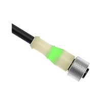 Banner Engineering MQDC-406-GYP Sensor Cables / Actuator Cables Cordset: Single Ended M12; 4-pin Straight Female; 2 m (6.56 ft) 4x22 Black PVC Jacket; PVC Translucent White; Nickel-Plated Brass Coupling Nut