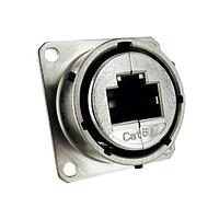 Amphenol Socapex RJF6A2SA1B Field RJ Field CAT6a SQ FLG Recept. Sealed Code A Fem RJ45 Black