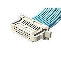 Samtec SESDT-05-32-G-09.5-L4 Discrete Wire Cable Assemblies 0.80 mm Double Row Tiger Eye Discrete Wire Cable Assembly, Teflon Fluoropolymer Wire, Socket