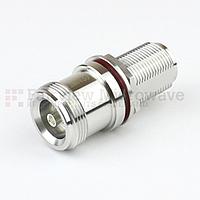 Đầu chuyển đổi  Fairview Microwave SM4430 (6 Ghz, Bulkhead 4.1/9.5 Mini DIN Female - N Female, IP67 Mated)