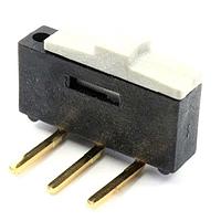 E-Switch EGJ1210AAT2 Slide Switches SLIDE,300mA / 500mA,24VDC / 12VDC,SPDT,On-On,Through Hole, Right Angle