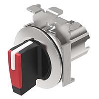 EAO 45-280S.4C20.003 Momentary-Rest-Momentary Selector switch actuator 3 positions red flush mounting mom-0-mom 45? short lever front metal