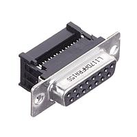 Amphenol Commercial Products L117DAFRA15S Receptacle D-SUB IDC SOCKET 15P