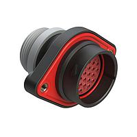 Amphenol SINE Systems AHDP02-24-31PT-STA Connectors 31 Position Panel Mount Receptacle, Pin, Shell Size 24, Thin Diameter Seal (Grey), Small Thread Adapter