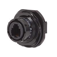 Amphenol Socapex RJ11F7HA1B Circular RJ 11FieldHexNutRcpt HermetSeal RJ11Blk