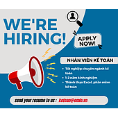 Tuyển kế toán làm việc tại văn phòng Hà Nội