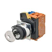 Omron Automation and Safety A22NK-2MM-01BA-G101 Keylock Switches Assm KSel BM Bzl Blck 2 NO