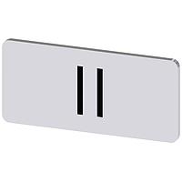 SIEMENS 3SU19000AC810QC0 Labeling Plate, II INSCR. LABEL,SILV 12.5 X 27MM,SYMBOL: II