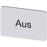 SIEMENS 3SU19000AD810AC0 Labeling Plate, Aus INSCR. LABEL, SILVER 17.5 X 27MM, AUS