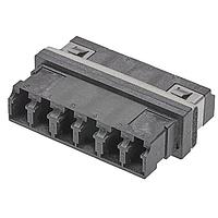 Molex 106121-0214 Fiber Optic Connectors LC/UPC Adp Six Port Black Ceramic (EMI) Body Ceramic Alignment Sleeve Small