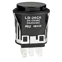 NKK Switches LB26CKW01-A Pushbutton Switches NONILLUM SNAP IN
