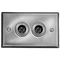 Switchcraft H3MS Connectors 1 GANG XLR WALL PLT W/2 B3M