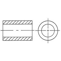 RAF Electronic Hardware 1229-10-N Round 1/2 Rd X 1.00 X .192 ID Round Spacer