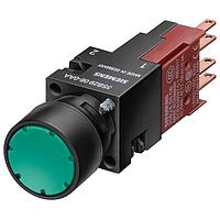 SIEMENS 3SB22260AE01 Pushbutton PUSHBUTTON,MOMENTARY,FLUSH,GRN,ILL