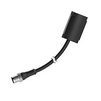 Banner Engineering DES4-M51-D Sensor Cables / Actuator Cables S4B Cordset Custom to M12 Double-Ended; 5-pin Straight Male Connector; 0.4 m (1.31 ft) Black PVC Jacket; Nickel-Plated Brass Coupling Nut