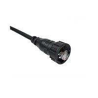 Amphenol LTW RCP-5SAMMM-TLM7B23 Cat 5e RJ, Middle Size, Plastic, 1.5A, Cat 5e, Straight, 3 Points Lock, Overmolded, Length 23000mm, IP67 Mated