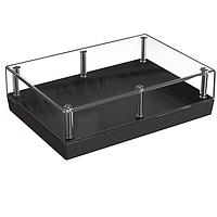 Serpac 172RC,BK Plastic 172RC Clear Top/Black Enclosure