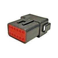 DEUTSCH - TE Connectivity DT04-12PA-CE02 12-Way 12P DT RECP ASM, KEY A, E SEAL, BLACK