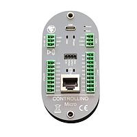 Industrial Shields 121-001-10 Industrial Shields CONTROLLINO MICRO (RS485)Power 12Vdc to 24VdcEthernet, RS4856x Analog Inputs (24 Bits resolution)4x Analog or Digital Inputs (12 Bits resolution)8x Outputs (Half Bridge, max. 3A per channel, PWM)Built-in Current Sensor for output current monitoringAd