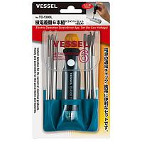 Vessel TD-1300L 6-Piece Voltage Detection Screwdriver Set for low voltage (6 pcs)