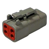 DEUTSCH - TE Connectivity DTM06-4S 4-Way 4P SZ 20 DTM PLUG GREY