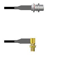 Amphenol Custom Cable Q-1X02R0008007i RF Cable Assemblies N-SJB/SMA-RJB RG58 7I