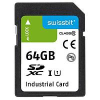 Swissbit SFSD064GL2AM1TO-I-PL-22P-STD SD Cards Industrial SD Card, S-56, 64 GB, 3D PSLC Flash, -40C to +85C