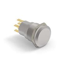 Alcoswitch - TE Connectivity 7-2213767-6 Pushbutton Switches AV19 DPL 0.4VA MOVE RING LED GREEN 24V