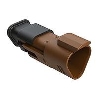 Amphenol SINE Systems AT04-3P-SR02BRN Receptacle 3 Position, Receptacle, Pin, SR02 Strain Relief (Reduced Diameter Seal), Brown Body