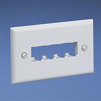 Panduit CFPSL2IW Electrical Enclosures Faceplate 2 Port Classic Sloped Off