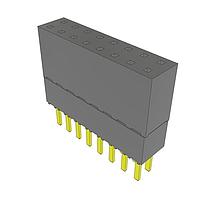 Samtec ESW-108-23-G-D Stackthrough .100" Elevated Socket Strip
