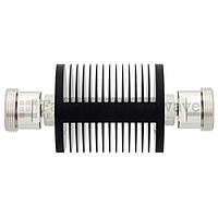 Fairview SA75DFDF25W-40 40 dB Fixed Attenuator 7/16 Female To 7/16 Female Up To 7.5 GHz Rated To 25 Watts With Black Aluminum Heatsink Body