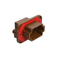 Amphenol SINE Systems AT13-08PD-BM01CP Automotive Connectors 8 Position 90 Flange Mount PCB Receptacle