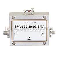 Fairview  SPA-060-30-02-SMA 2 GHz to 6 GHz, Medium Power Broadband Amplifier with 2 Watt, 32 dB Gain and SMA