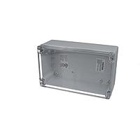 Bud Industries PN-1334-C Electrical Enclosures IP65 NEMA 4X Box with Clear Cover (7.9 X 4.7 X 3 In)