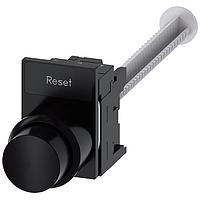 SIEMENS 3SU12000KB100AA0 Compact PUSHBUTTON. BLACK. EXTENDED STROKE