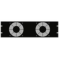 Hammond Manufacturing PPGP191202BK1 Thermal Management Grill Panel Two 4.7" Fan