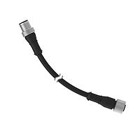 Banner Engineering MQDC-5401SS Sensor Cables / Actuator Cables Cordset: Double Ended M12; 5-pin Straight Female; 4-pin Straight Male; 0.3 m 4x22 Black PVC Jacket; Nickel-Plated Brass Coupling Nuts