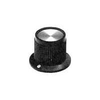 P&B PK50B1/4 Cylindrical Knob with Skirt .748" DOT IND/SKIRT STR KNURL KNOB